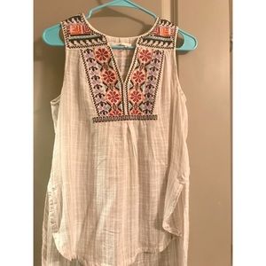 Anthropologie Floreat Embroidered Top NWOT